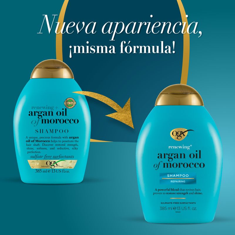 OGX Moroccan Argan Oil Shampoo, Dry & Damaged Hair, 385ml