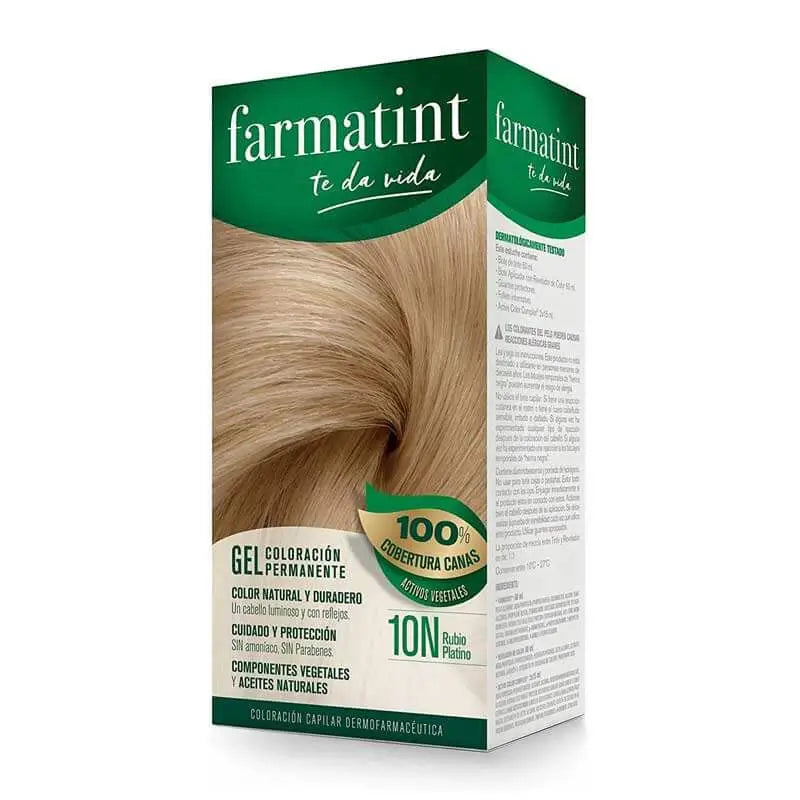 Farmatint 10N Rubio Platino Gel Coloración Permanente