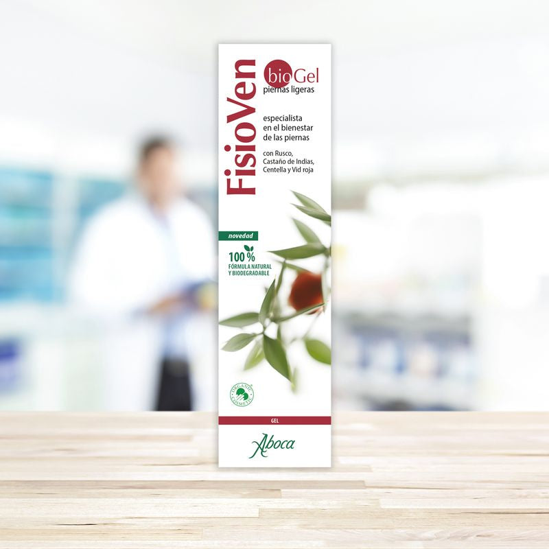 Aboca Fisioven Biogel for the Microcirculation of the Legs, with Rusco, Centella, Red Vine and Hammelis, 100 ml