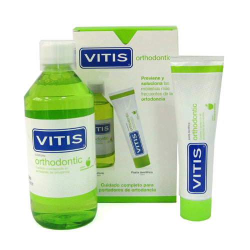VITIS Pack Orthodontic Pasta Dentífrica 100 ml + Colutorio 500 ml
