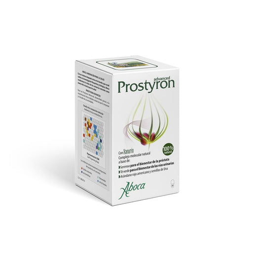 Aboca Prostyron Advanced Prostate and Urinary Tract Wellness, with Xanurin, Saw Palmetto, Green Tea, 60 capsules