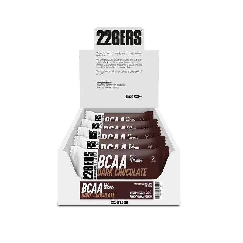 226Ers Endurance Fuel Bar Bcaa Barrita Energética Chocolate Negro, 24x60 gr