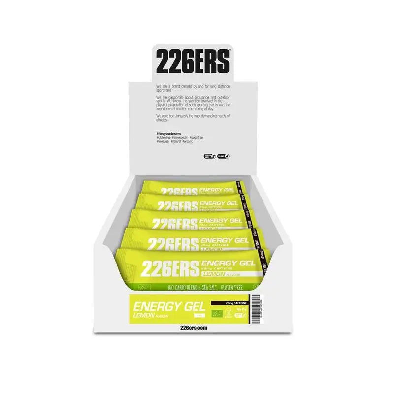 226Ers Energy Gel 25Gr Stick   Gel Energético Limón - 25Mg Cafeína, 40x25 gr