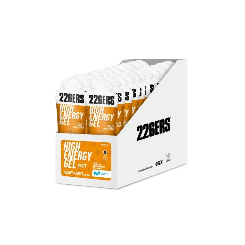 226Ers High Energy Gel Gel Energético Cacahuete Salado Y Miel, 24x76 gr