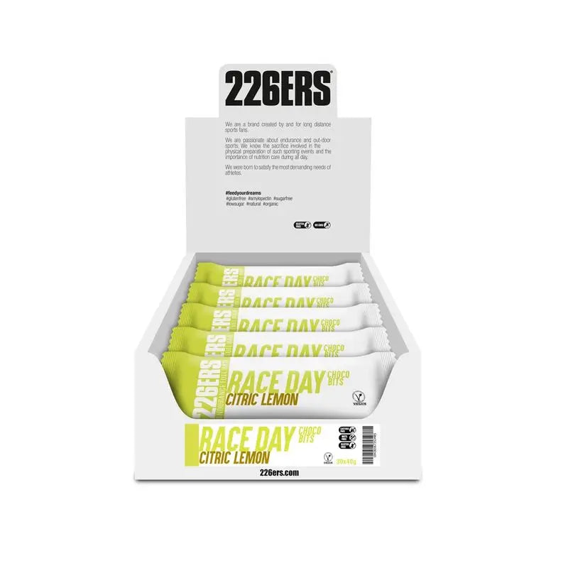 226Ers Race Day Bar Choco Bits Barrita Energética Limón, 30x40 gr