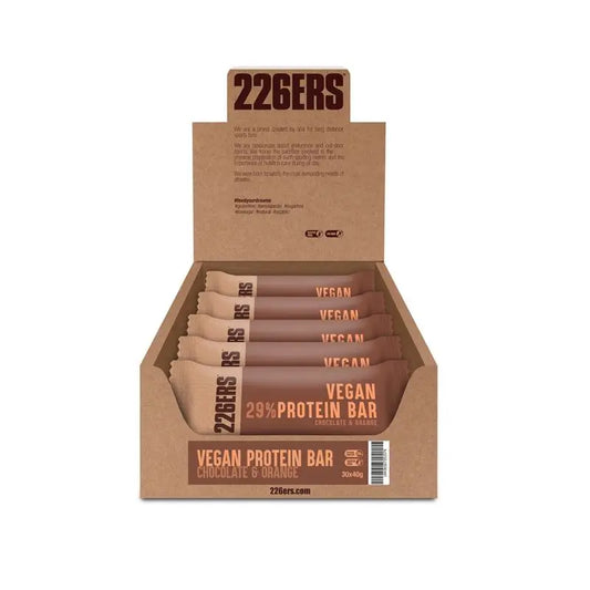 226Ers Vegan Protein Bar  Barrita Proteica Vegana Chocolate Y Naranja, 30x40 gr