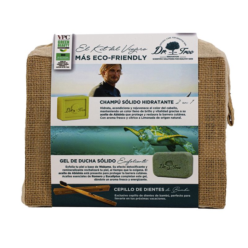 Dr. Tree Toiletry Bag Eco-Friendly Traveler's Kit Sensitive Skin Solids