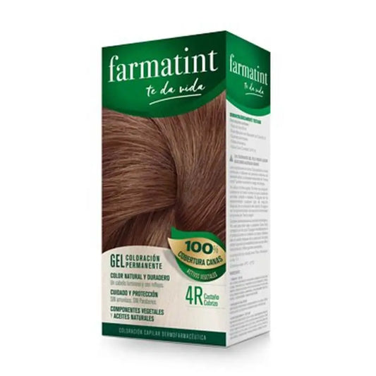 Farmatint 4R Castaño Cobrizo Gel Coloración Permanente