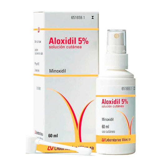 Aloxidil 50 mg/ ml Minoxidil Solucion Cutanea 1 Frasco, 60 ml