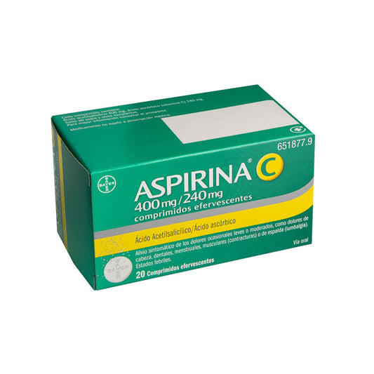 Aspirina C, 20 Comprimidos Efervescentes