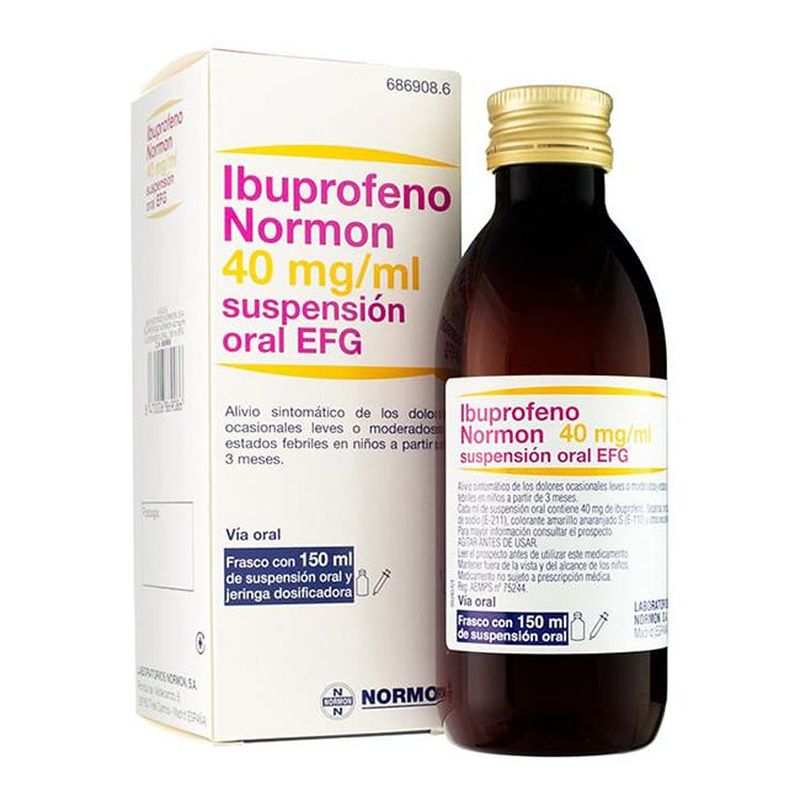 Normon Ibuprofen Efg 40 Mg/Ml Oral Suspension, 1 vial 150 ml