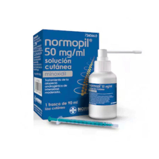Normopil 50 mg/ ml Minoxidil 1 Frasco Solucion Cutanea, 90 ml
