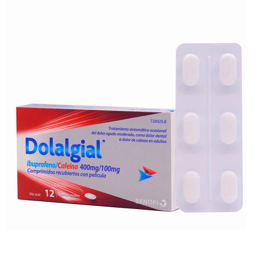 Dolalgial Ibuprofeno/Cafeína 400 mg/100 mg, 12 Comprimidos