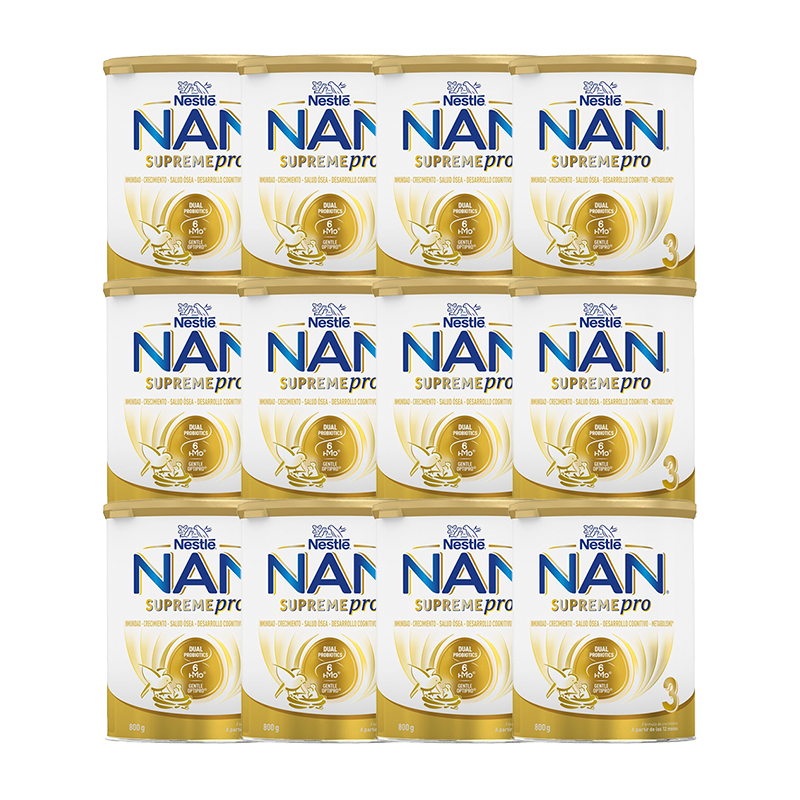 Pack 12 X Nestlé Nan Supreme Pro 3, 800 grams