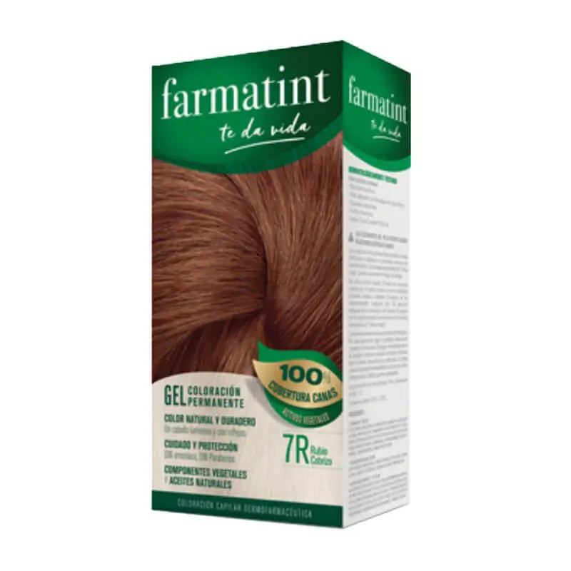 Farmatint 7R Rubio Cobrizo Gel Coloración Permanente