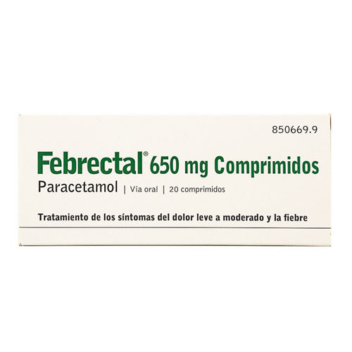 Febrectal 650 mg Paracetamol, 20 Comprimidos