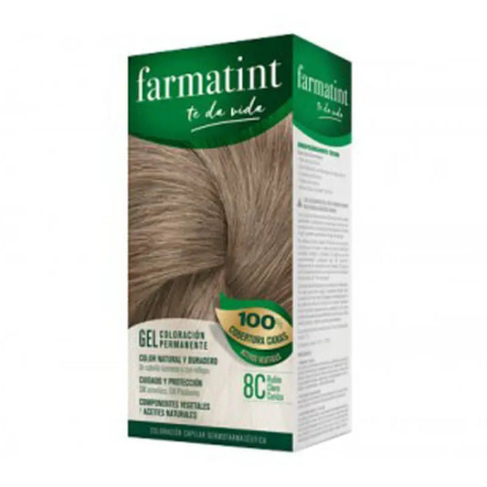 Farmatint 8C Light Ash Blonde Permanent Colouring Gel