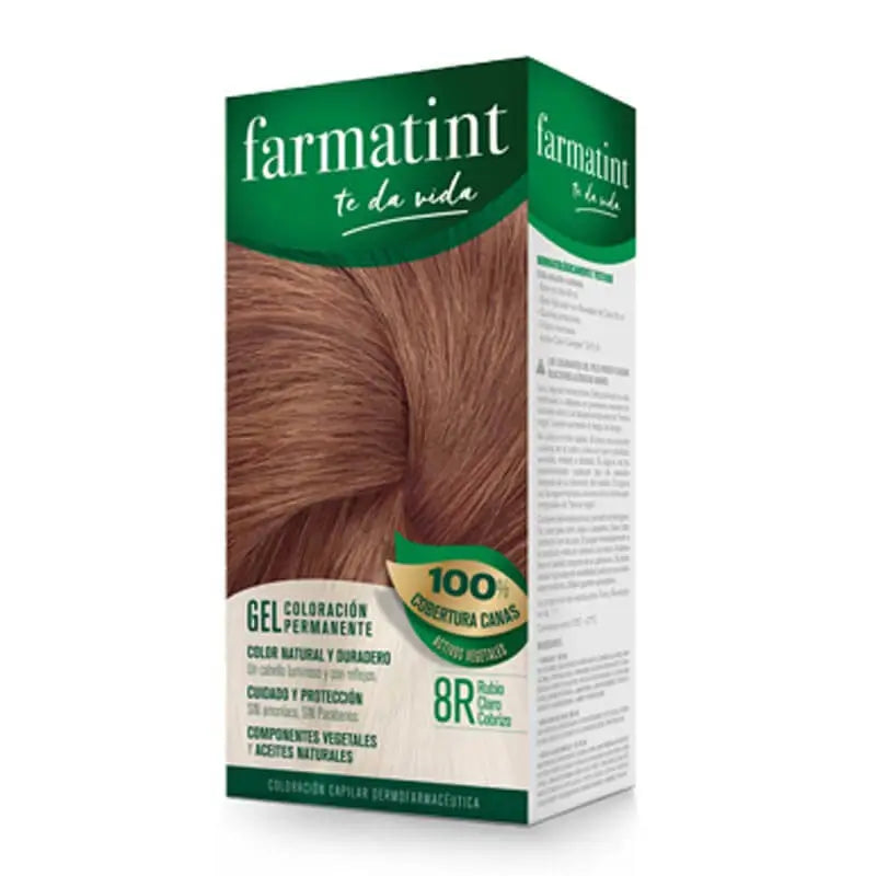 Farmatint 8R Light Copper Blonde Permanent Colouring Gel