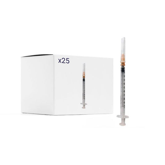 Acofar Pack Syringe with Needle 1 ml (25gx25mm), 25 pcs.