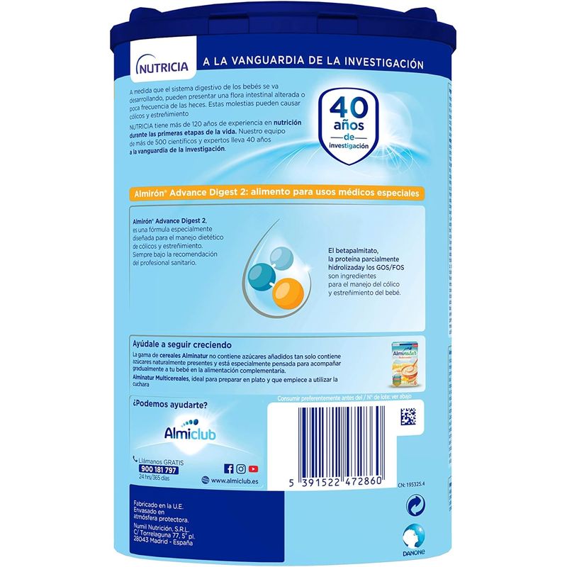 Almiron Advance Digest 2 Milk Formula Powder From 6 Months, 3 X 800 G