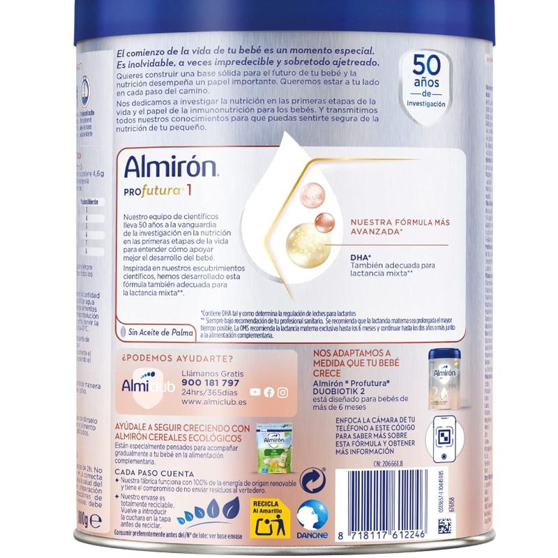 Pack 2 X Almirón Profutura 1 Starter Milk Powder, from Day 1, 800 g