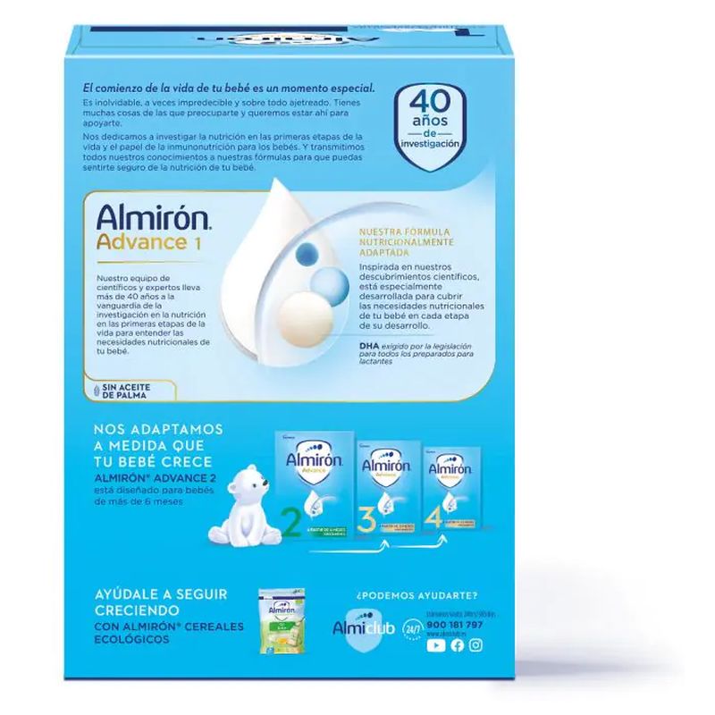 Pack 12 X Almiron Advance 1, Infant Starter Milk Powder, from Day One, 1200g