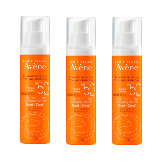Avene Triplo Solar Anti-Ageing Sunscreen Spf 50+ Face Protector With Colour 50 Ml