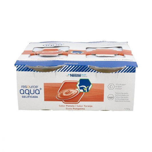 Resource Aqua + Resource Aqua+ Gelled 4X125G Grapefruit Flavour