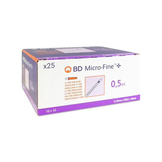 Bd Plastipak Pack Insulin Syringe Microfine 10 units, 10 x 25 pcs.