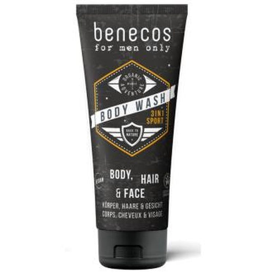 Benecos Body Wash For Men 3En 1 Energizante 200Ml. Vegano