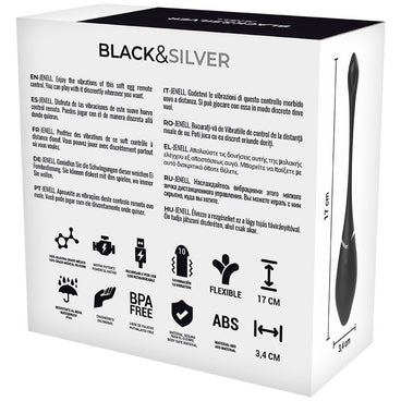 Black&Silver  Jenell Huevo Vibrador Recargable