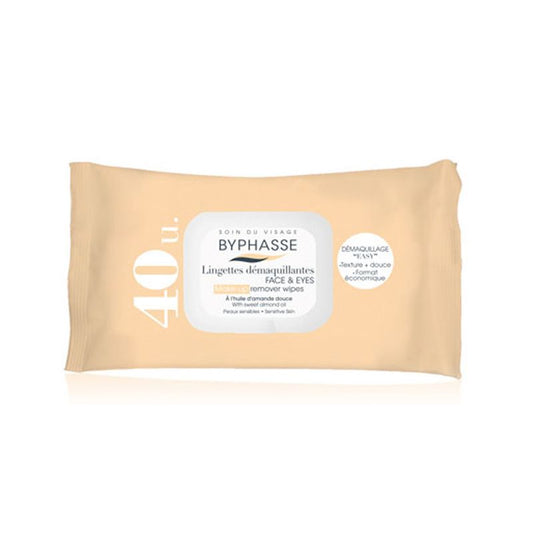 Byphasse Sensitive Skin Cleansing Wipes, 40 units