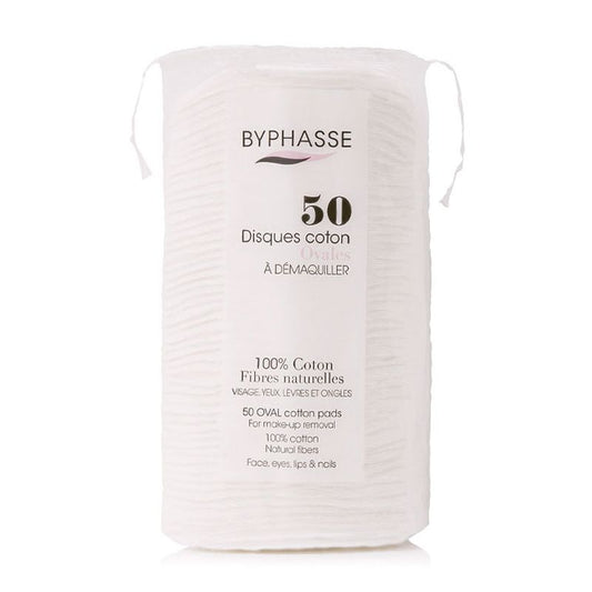 Byphasse Oval Cotton Make-Up Remover Pads, 50 pcs.