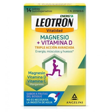 Leotron Vitality Magnesium + Vitamin D, 14 sticks