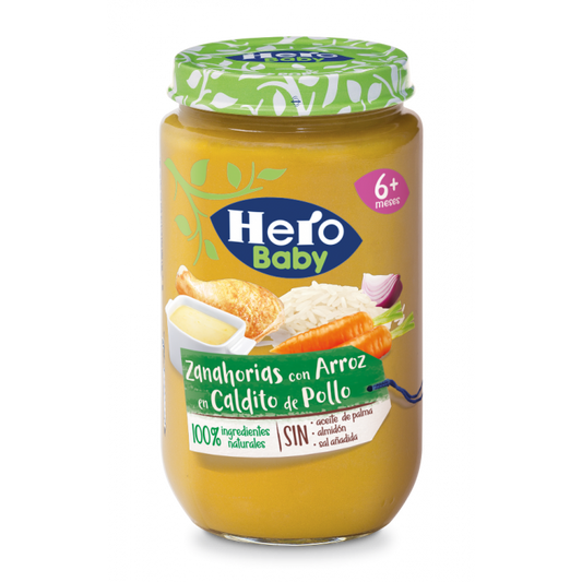 Hero Baby Carrots with Rice in Chicken Bouillon, 235gr