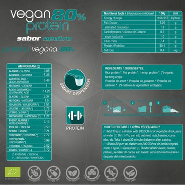 Energy Feelings Vegan Protein 80% Neutral 1,5Kg. Eco Vegan Sg