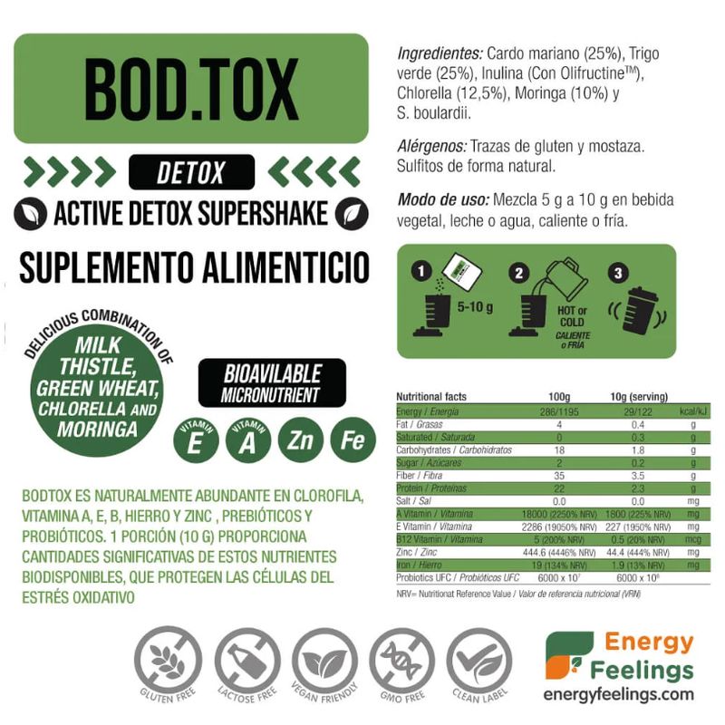 Energy Feelings Bodtox 2.0 500Gr. Eco