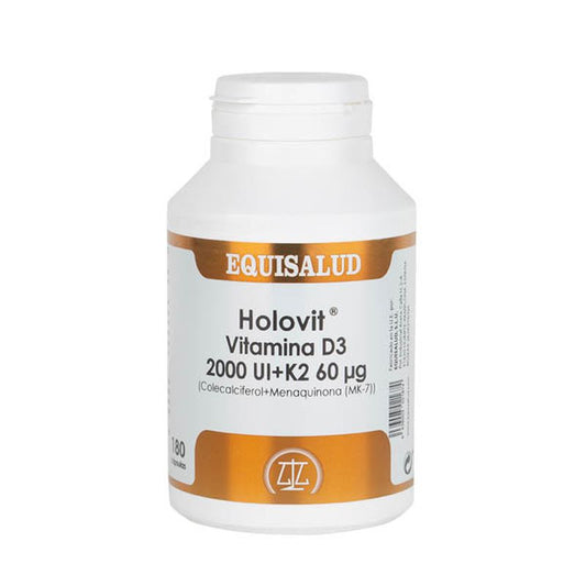 Equisalud Holovit Vitamina D3 2.000 Ui + K2 60 Ug, 180 Cápsulas