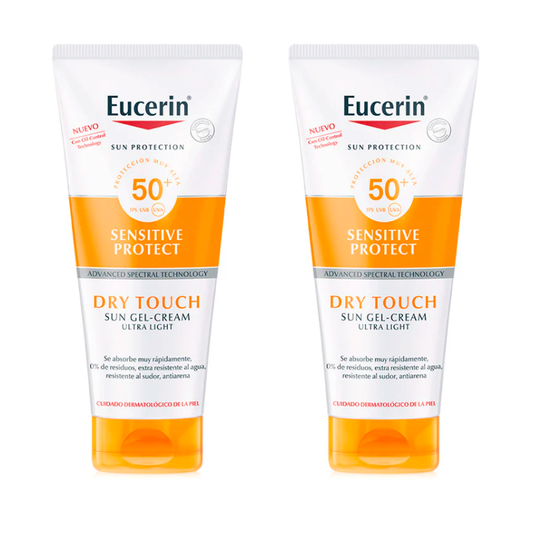 Eucerin Duplo Gel Cream Dry Touch Sensitive Protect Spf 50+, 2 x 200 Ml