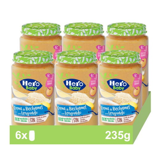 Hero Baby Pack Creamy Bechamel Sauce with Sole, 6 X 235 grams
