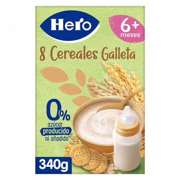 Hero Baby Cereal Cereal 8 Cereals With Biscuit 340G