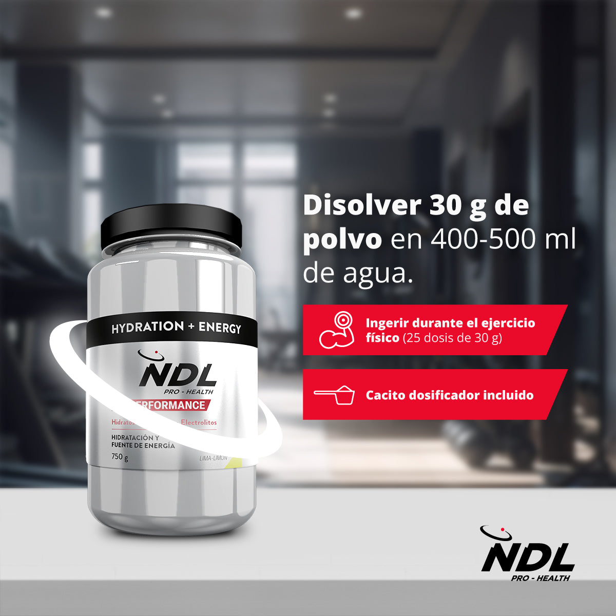 NDL Pro-Health Hydration & Energy Lime - Lemon flavour, 750g