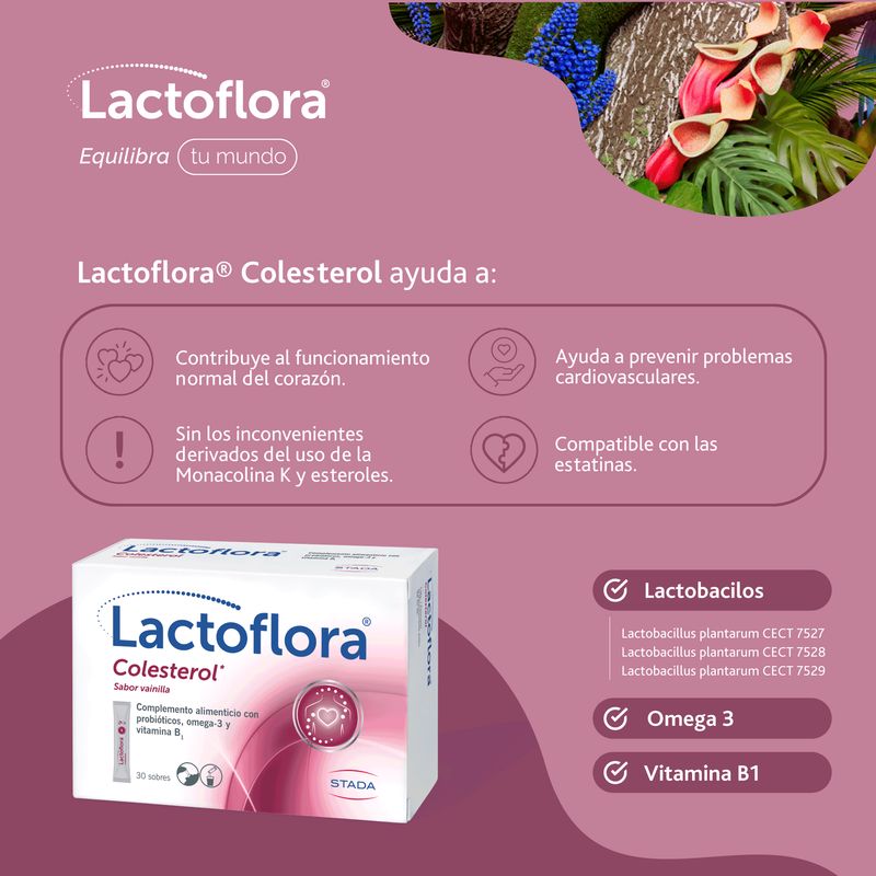 Lactoflora Probiotic Cholesterol Vanilla Flavour 30 Sticks