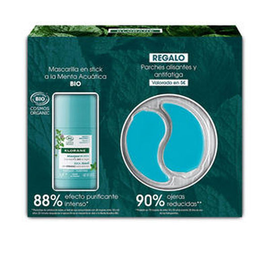 Klorane Bio Aquatic Mint Purifying Stick Mask - 50 Ml + Free Smoothing and Anti-Fatigue Patches with Cornflower