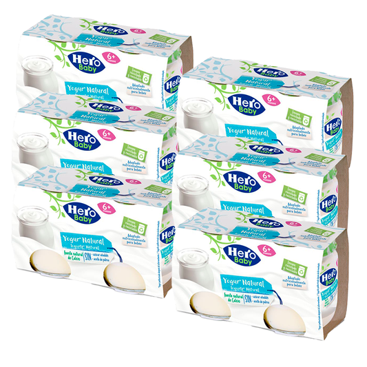 Hero Baby Pack Natural Yoghurt Jar, 6 X 2 X 120 Gr