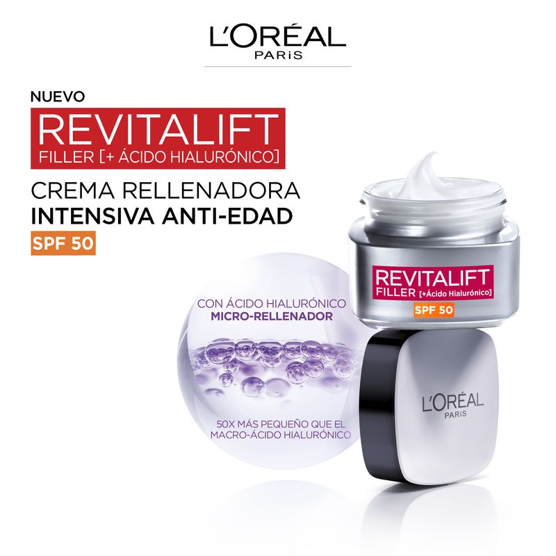 L'Oréal Paris Intensive Replenishing Cream With Hyaluronic Acid And Spf 50: Volume And Uvb/Uva Protection