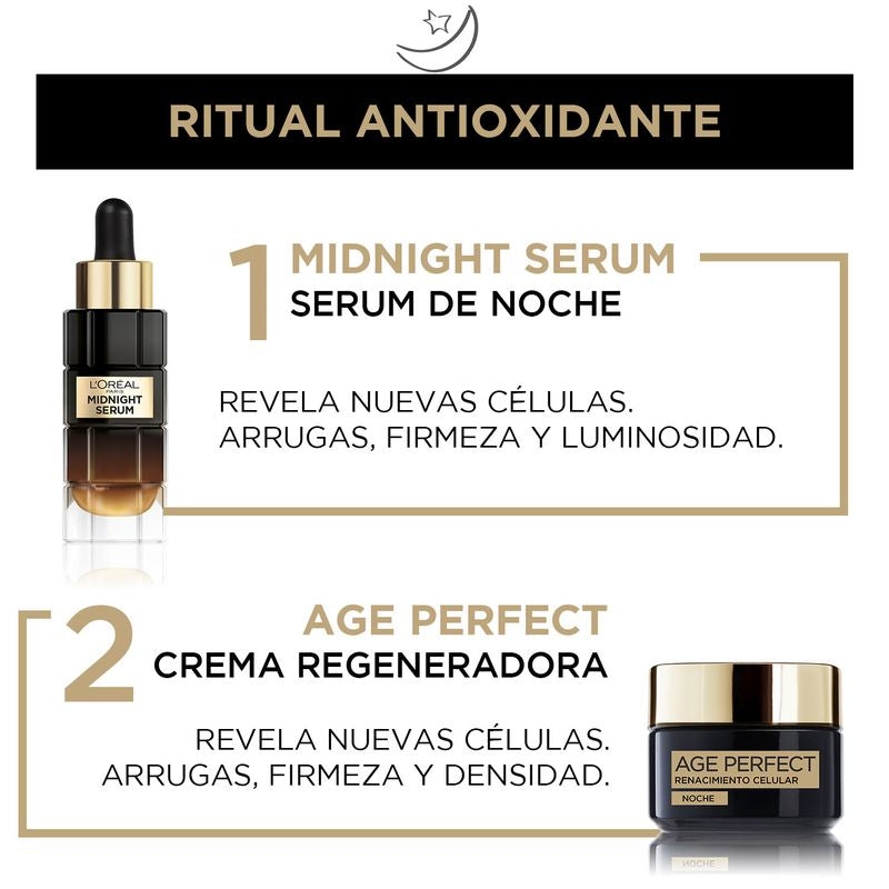 L'Oréal Paris Midnight Serum Age Perfect Cellular Revival, With Antioxidant Complex, Night Facial Serum