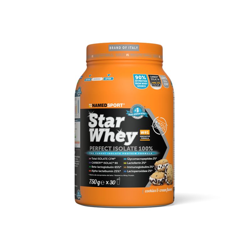 Named Sport Protein Star Whey Isolate Cookies & Cream , 1 jar of 750 g