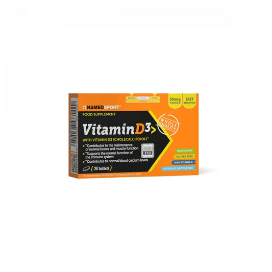 Named Sport Vitamins & Minerals Vitamin D3 , 1 box of 30 tablets