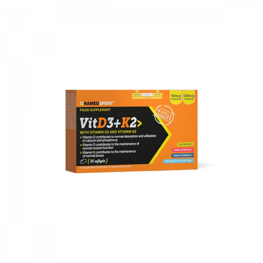 Named Sport Vitamins & Minerals Vitamin D3+K2 , 1 box of 30 softgel